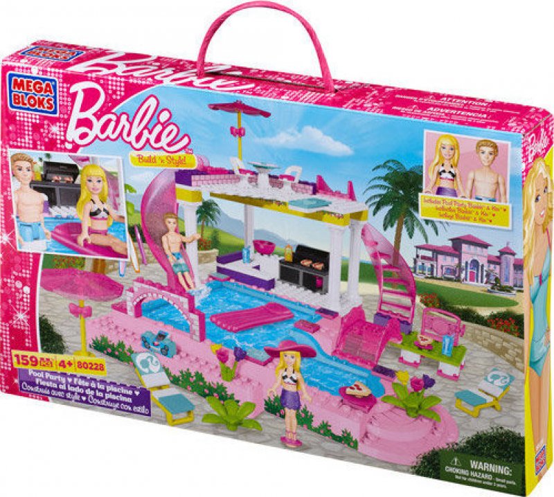 Mega Bloks kocke Barbie zabava na bazenu-159 delova
