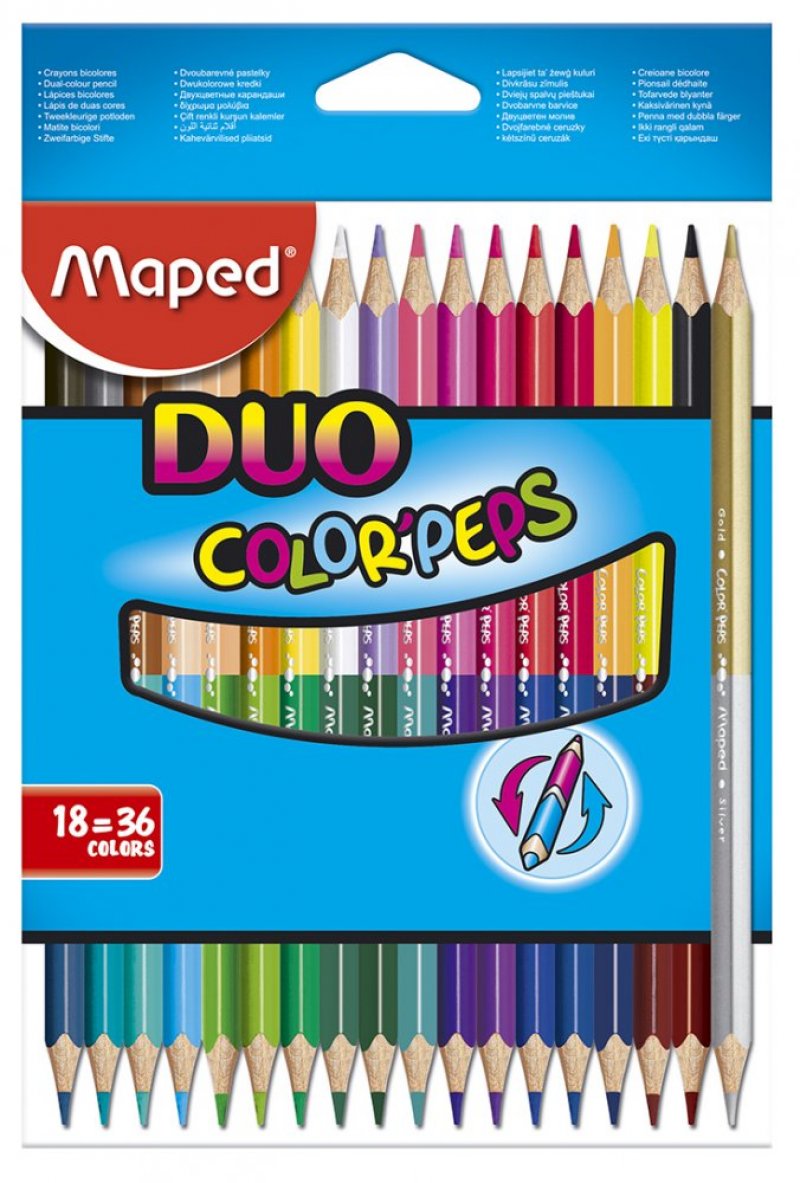 Drvene bojice color peps duo 18/36 Maped